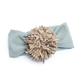 Barcellino Kids Fascia Azzurro/Polvere con Pompon per Neonate