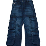 Diesel Kids Jeans Denim Cargo D-Argjx per Bambini