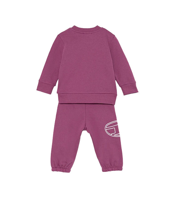 Diesel Kids Felpa con Pantaloni Viola per Neonate