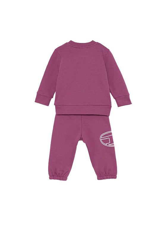 Diesel Kids Felpa con Pantaloni Viola per Neonate