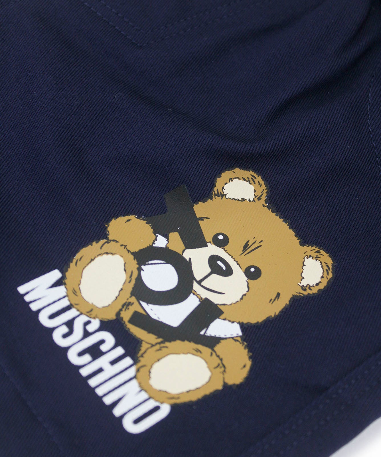 Moschino Kids Shorts Blu Navy con Stampa Toy per Neonati