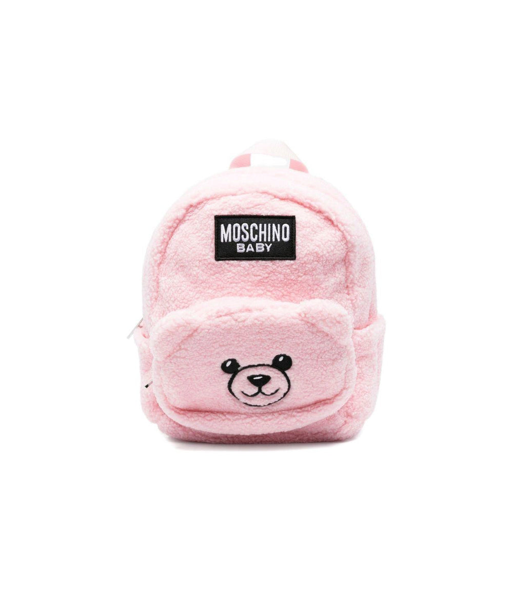 Moschino Kids Zainetto Rosa Teddy per Neonate