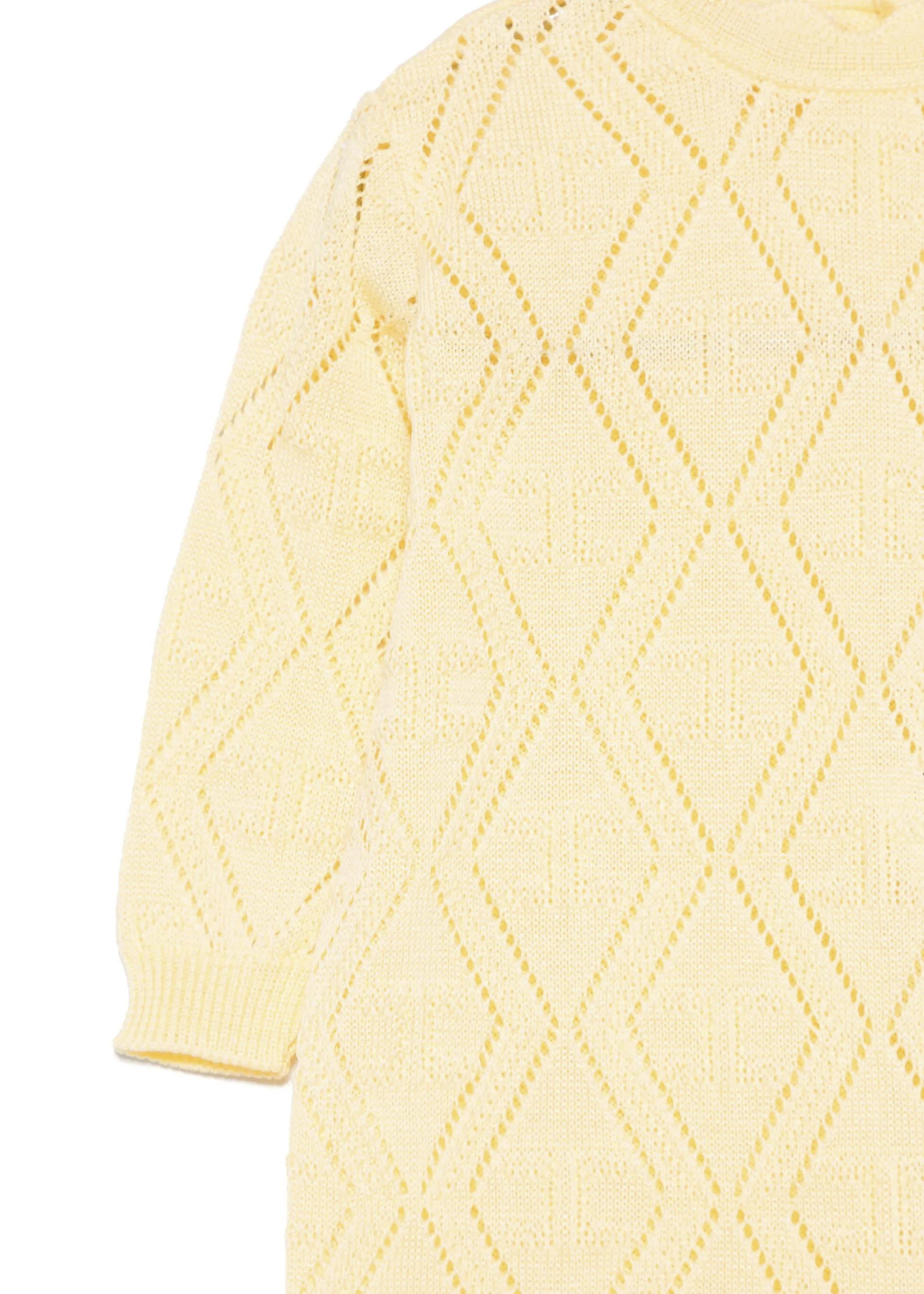 Elisabetta Franchi La Mia Bambina Tutina Limone Pointelle per Neonate