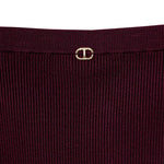 Twinset Kids Gonna Lungha  Bordeaux con Logo per Bambine