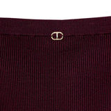 Twinset Kids Gonna Lungha  Bordeaux con Logo per Bambine