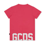 Gcds Kids T-Shirt Fuxia con Logo per Bambine