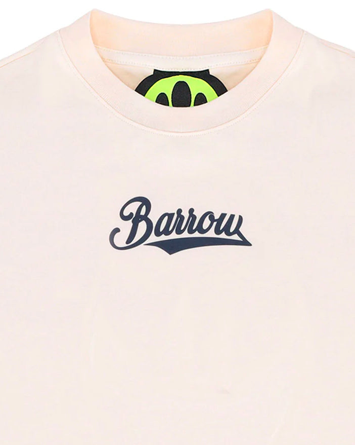 Barrow Kids T-Shirt Crema con Stampa Retro Multicolor per Bambini