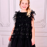 Angel's Face Kids Abito in Tulle Nero per Bambine