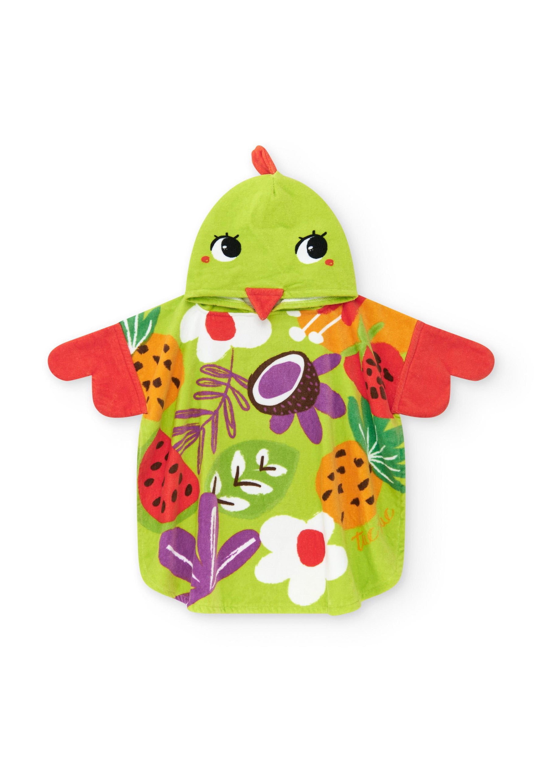 Tuc Tuc Telo Mare Stampa Birds Verde per Neonate