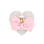 Angel's Face Kids Fermaglio per Capelli Pink Bow con Corona per Bambine
