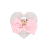 Angel's Face Kids Fermaglio per Capelli Pink Bow con Corona per Bambine