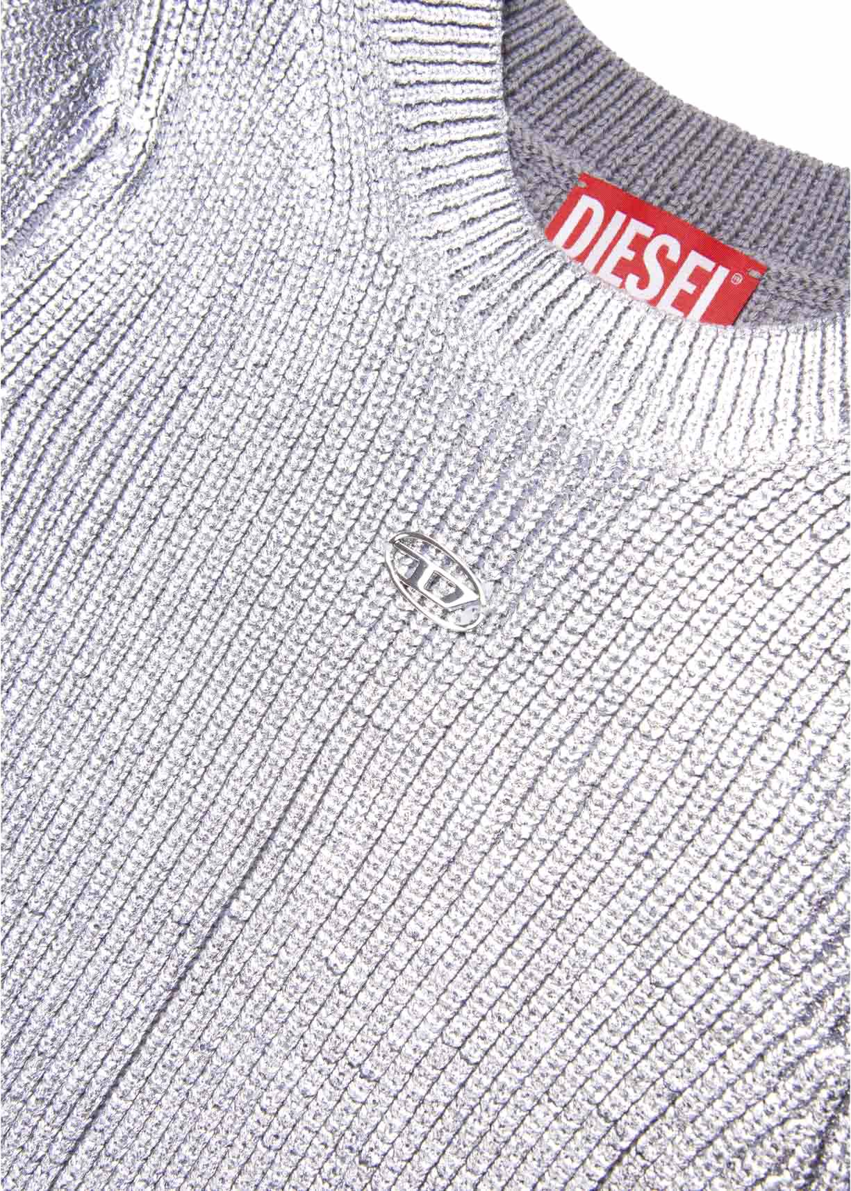 Diesel Kids Abito Argento All-over Mylar per Bambine (dettaglio)