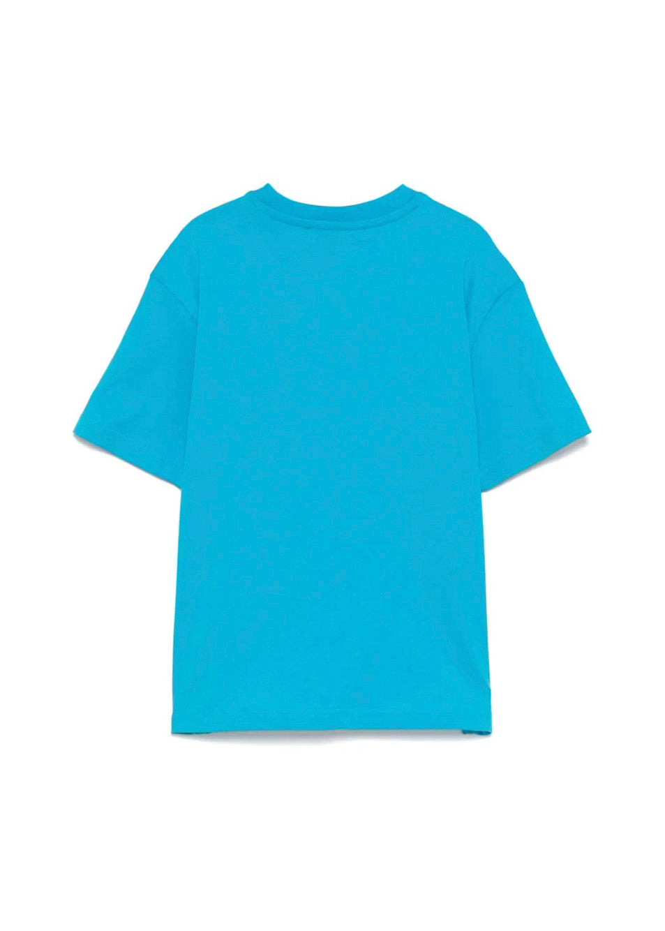 MSGM Kids T-shirt Turchese con Banda Logo per Bambini retro