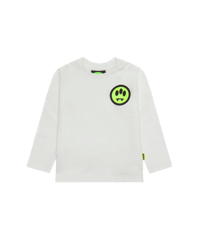 Barrow Kids T-shirt Maniche Lunghe Bianca con Logo