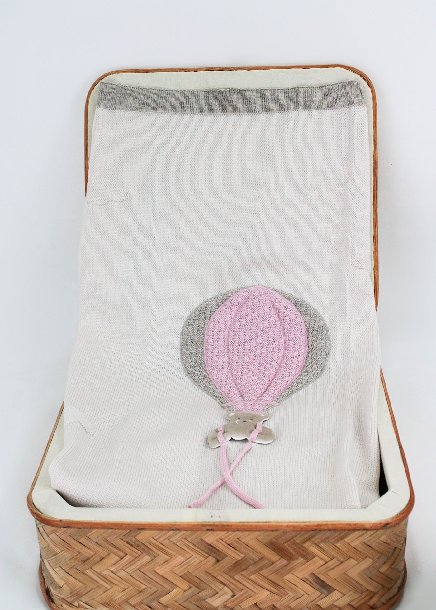 Marlù Coperta Rosa/Beige con Ricamo per Neonate