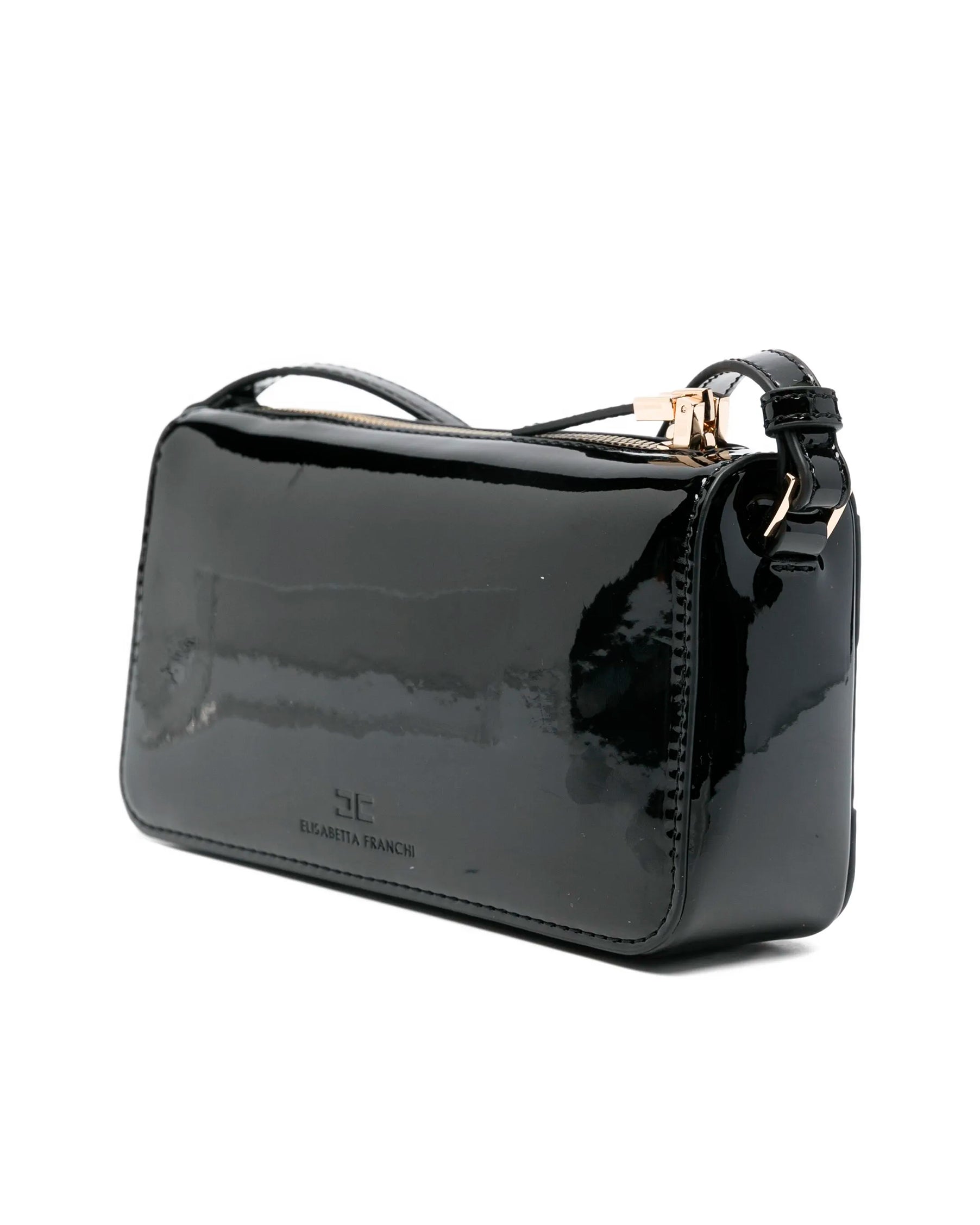 Elisabetta Franchi La Mia Bambina Borsa a Tracolla Nero con Logo per Bambine