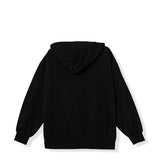 Elisabetta Franchi La Mia Bambina Felpa Nera con Cappuccio con Ricamo Logo per Bambine