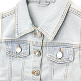 Vicolo Gilet Denim Blu per Bambine