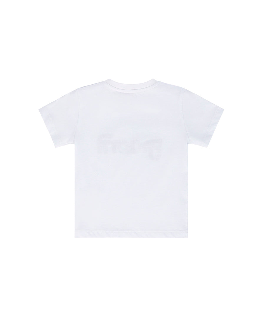 Cesare Paciotti T-shirt Bianca con Stampa Logo per Neonati