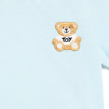 Moschino Kids T-shirt Celeste con Ricamo Toy per Neonati