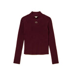 Twinset Kids Lupetto a Costine Bordeaux per Bambine