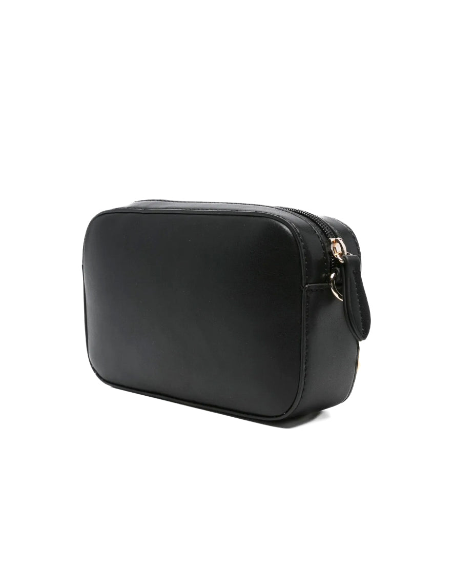 Twinset Kids Borsa a tracolla Nera con Logo Goffrato per Bambine