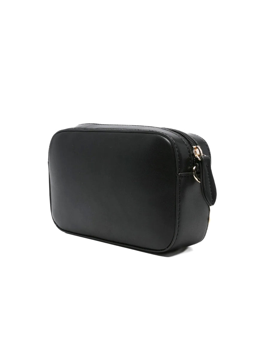 Twinset Kids Borsa a tracolla Nera con Logo Goffrato per Bambine