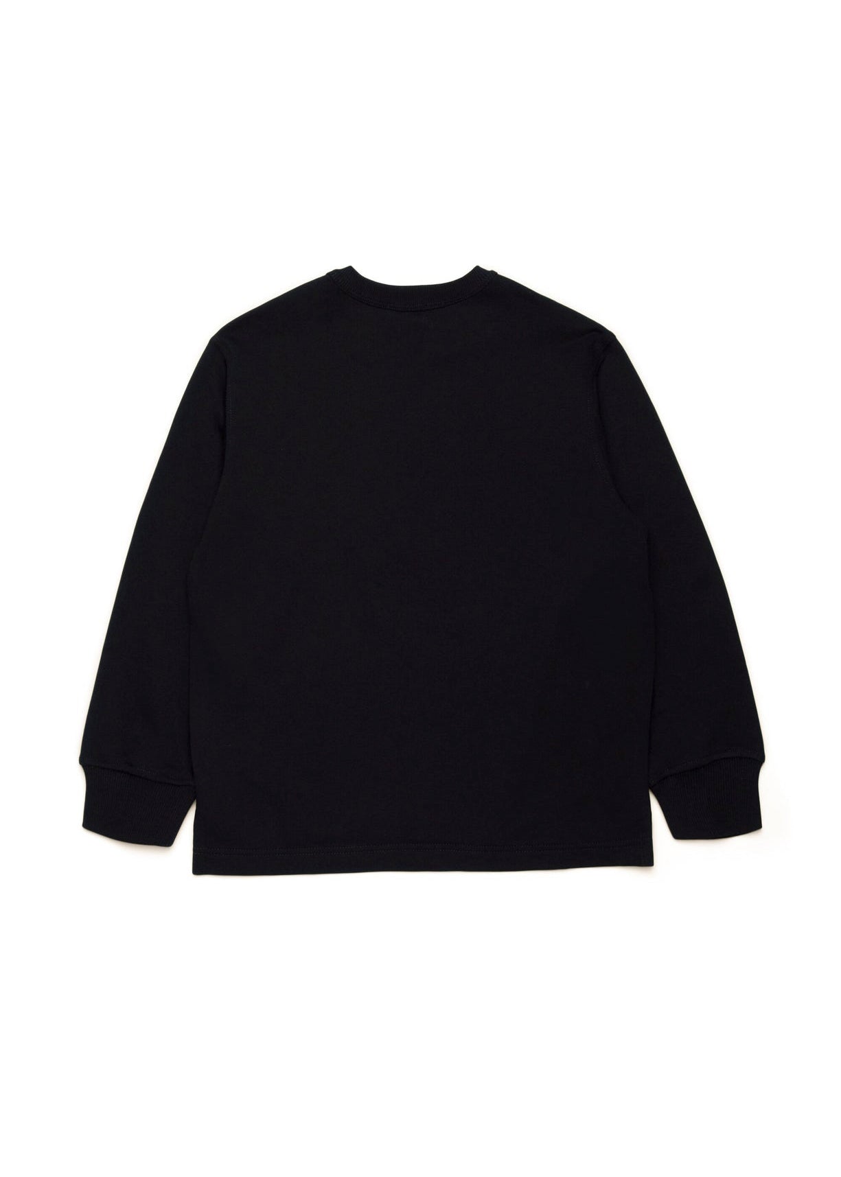 Diesel Kids Felpa Girocollo Nera con Logo Oval D