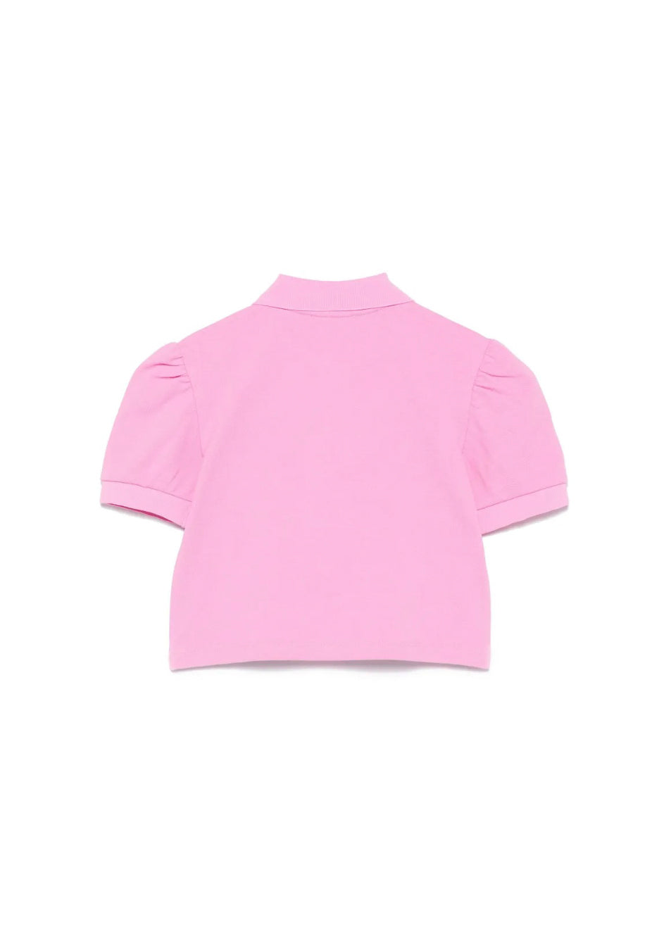 MSGM Kids Polo Rosa Crop per Bambine (retro)