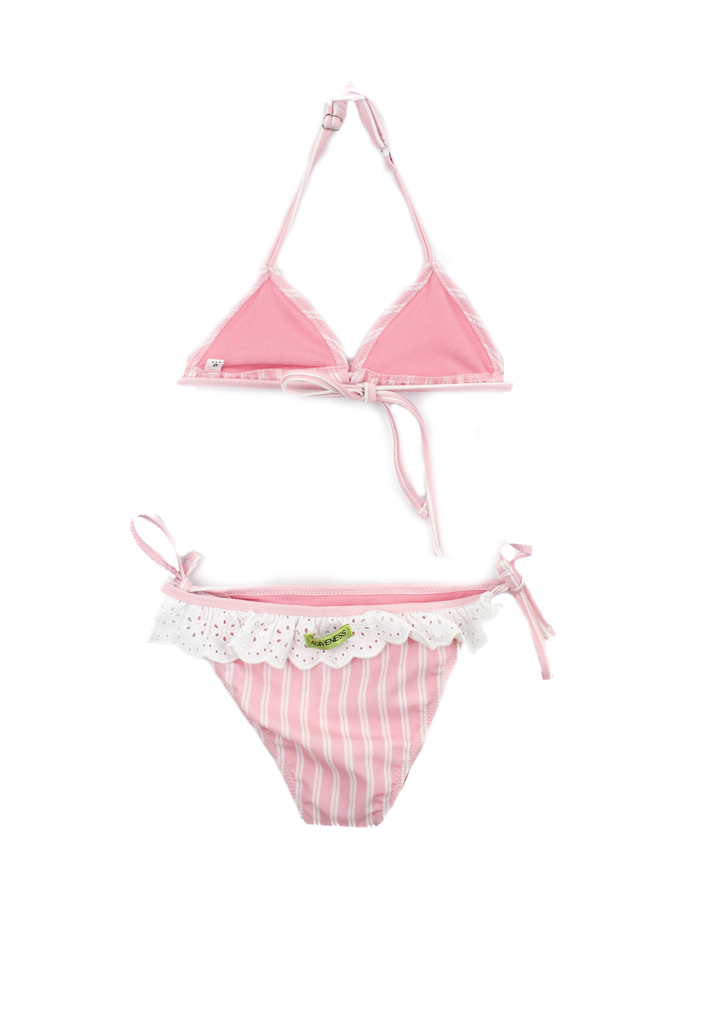 4Giveness Costume Bikini Rosa a Righe per Bambine