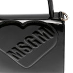 MSGM Kids Borsa Nera con Logo Groffato per Bambine (dettaglio)