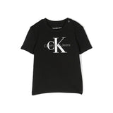 Calvin Klein Kids T-shirt Nera con Stampa Logo per Neonati