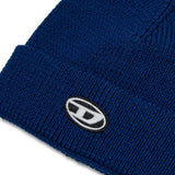 Diesel Kids Cappello Beanie Blu con Oval D per Neonati