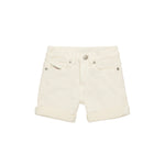 Diesel Kids Short in JoggJeans Panna per Neonati