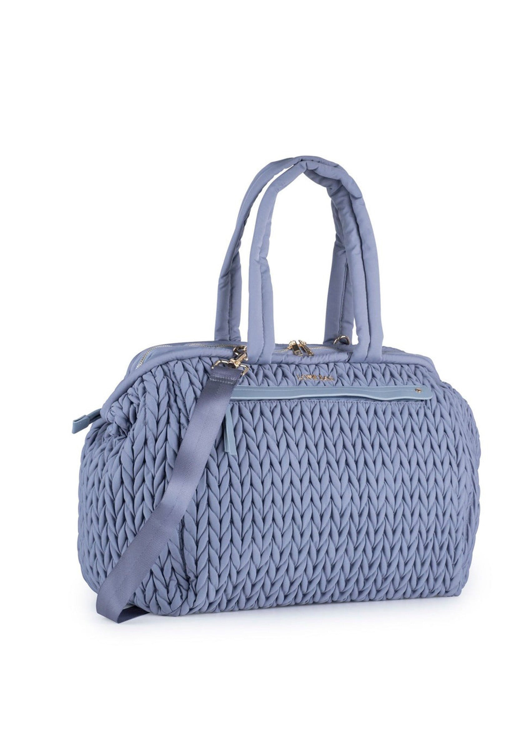 Love Bag Borsa Mamma Ovale Cielo Intrecciata