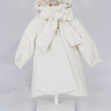Deolinda Cappotto Panna con Fiocco per Neonate