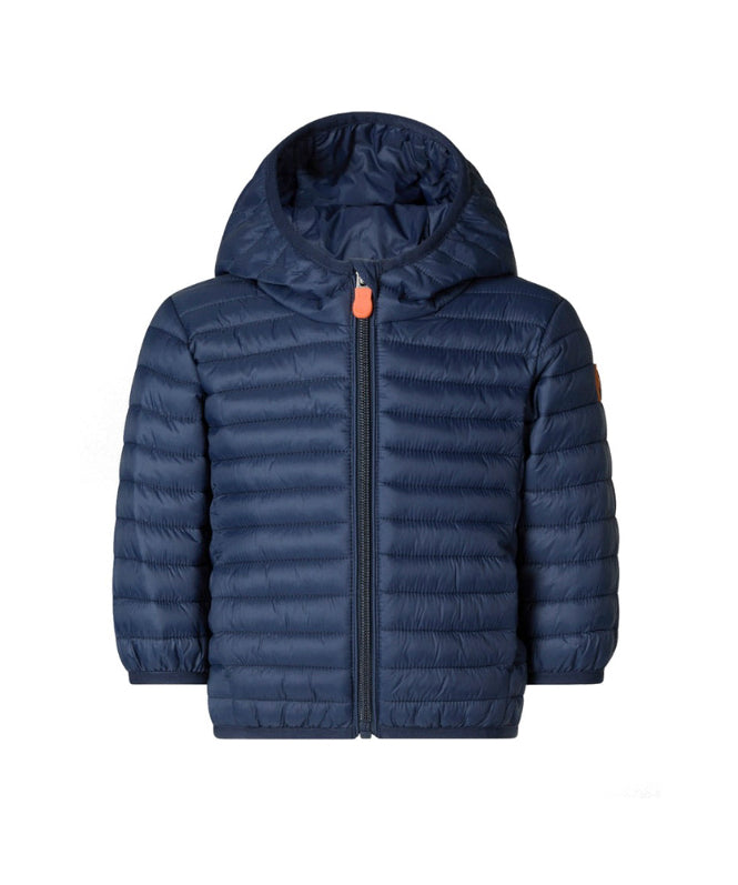 Save The Duck Kids Piumino Blu con Patch Logo per Neonati (fronte)