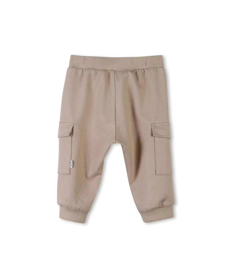 Boss Kids Pantaloni Beige con Tasconi per Neonati (retro)