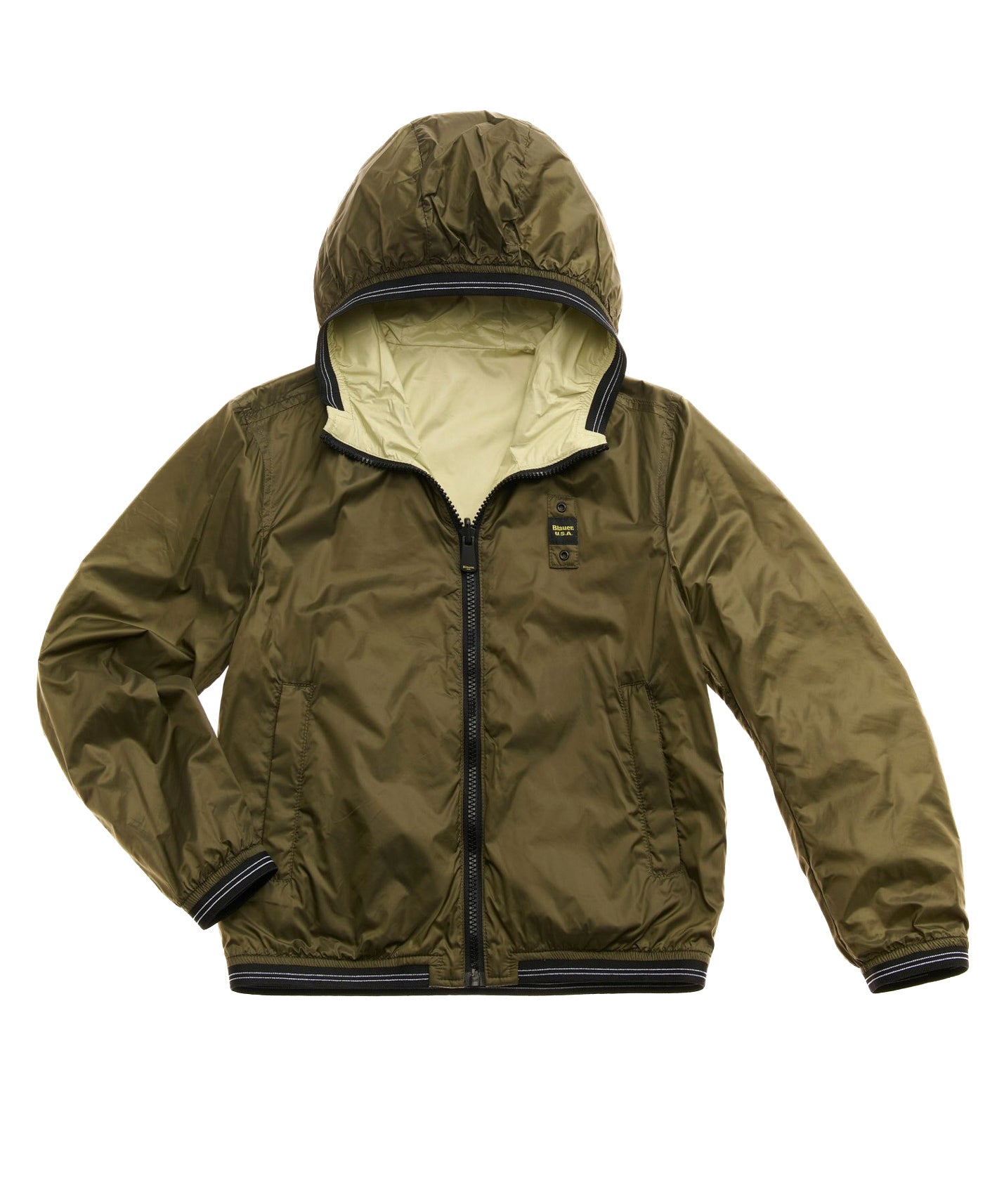 Blauer Kids Giubbino Reversibile Verde/Giallo Alkyris per Bambini