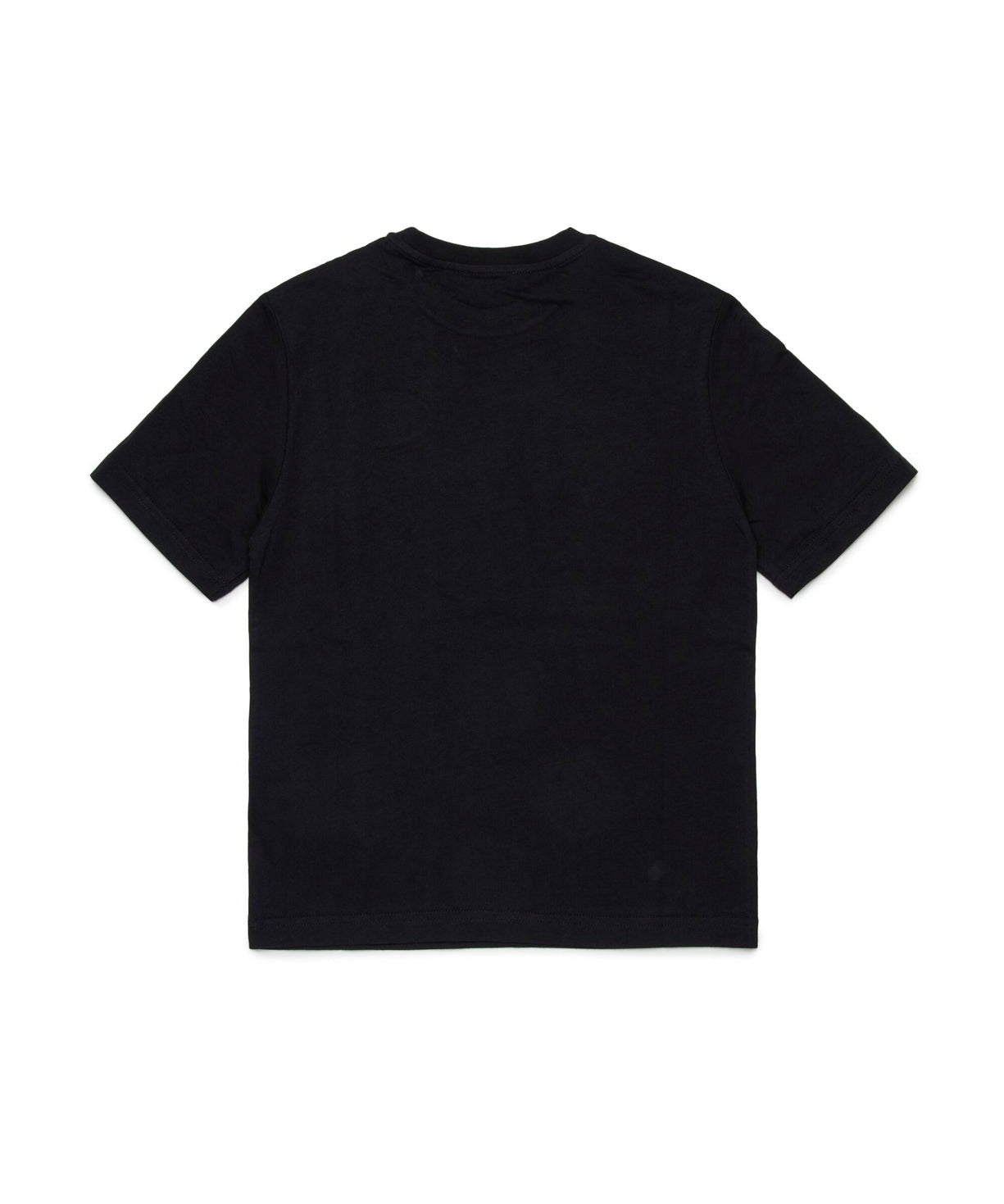 Diesel Kids T-Shirt Nera con Oval D per Bambine (retro)