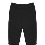 Alessandrini Kids Pantalone di Tuta Nero con Bottoni Apertura lato Gambe per Neonati