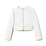 Twinset Kids Giubbino Bianco Ecopelle per Bambine