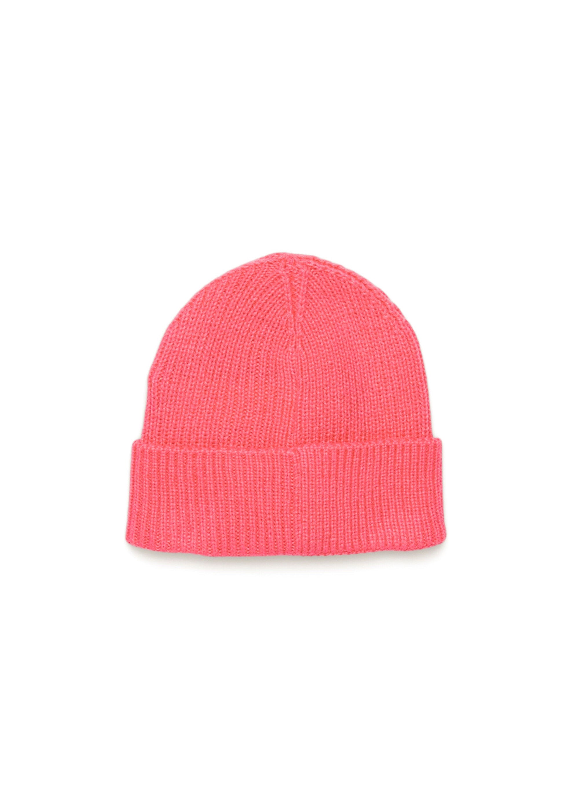 Diesel Kids Cappello Beanie Rosa Corallo con oval D per Neonate (retro)
