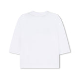Boss Kids T-Shirt Bianca con Stampa Logo