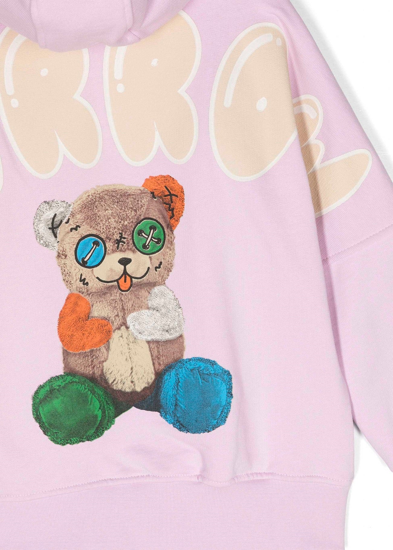 Barrow Kids Felpa con Cappuccio Rosa con Stampa Logo e Pupazzo