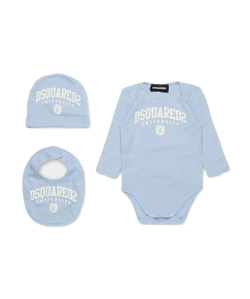 Dsquared2 Kids Set Nascita Celeste per Neonati