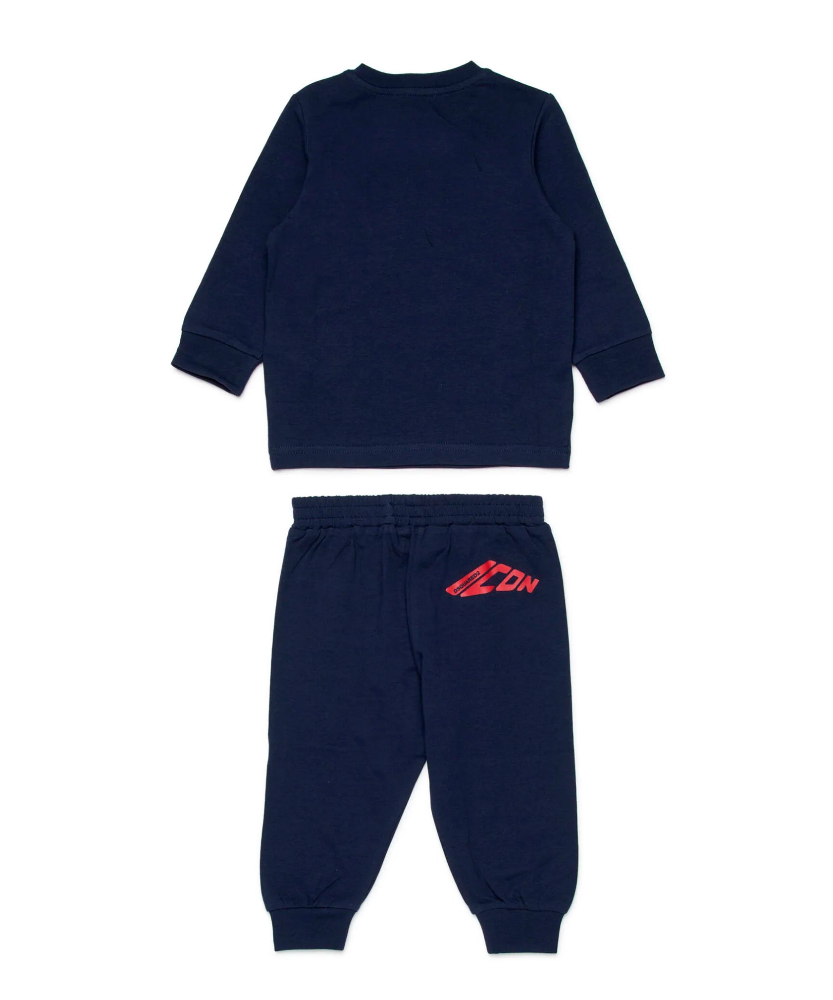 Dquared2 Kids Completo Blu con Stampa Logo a Contrasto rossa per Neonati