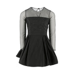 Elisabetta Franchi La Mia Bambina Abito Nero con Logo Geometrico per Bambine