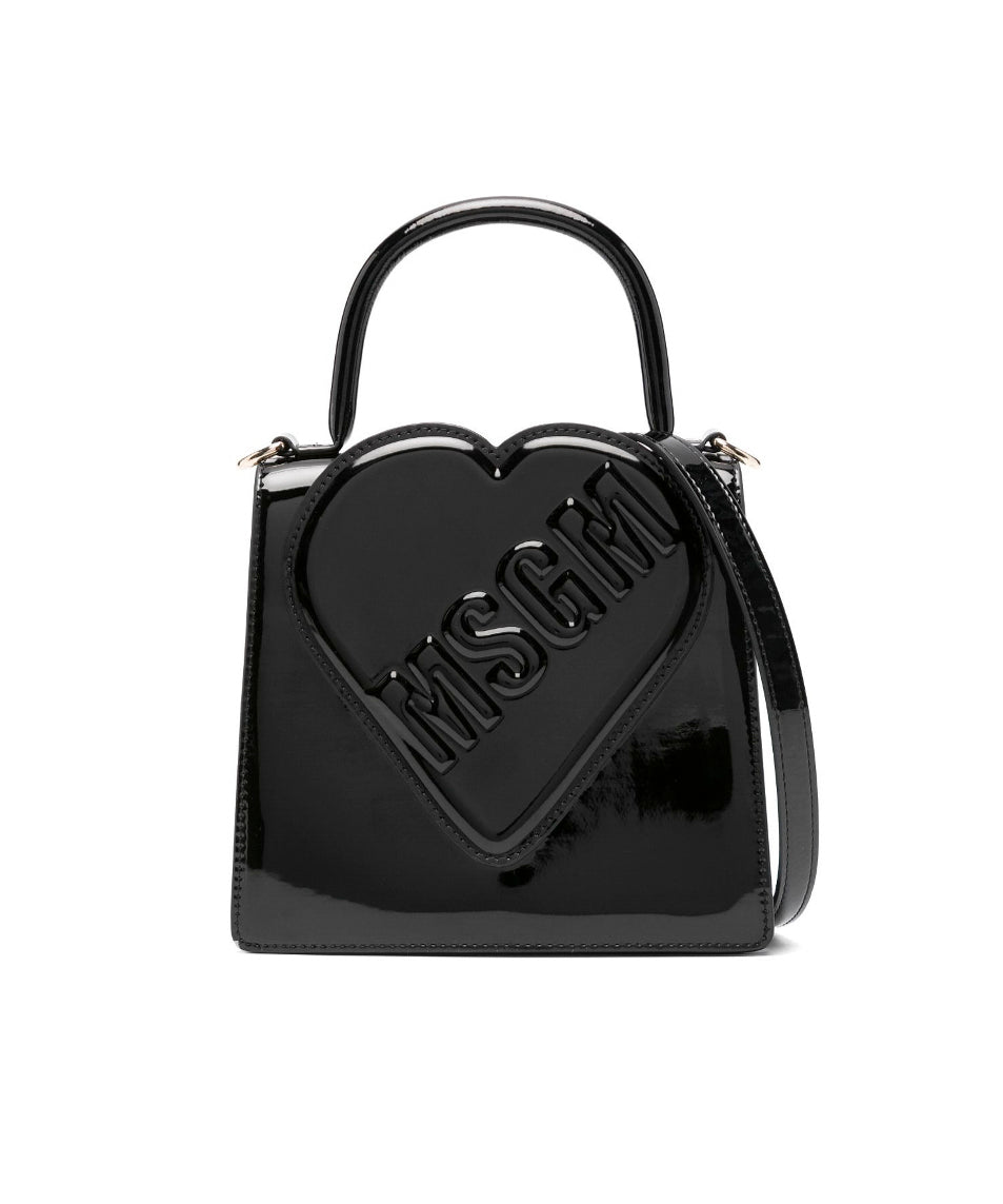 MSGM Kids Borsa Nera con Logo Groffato per Bambine