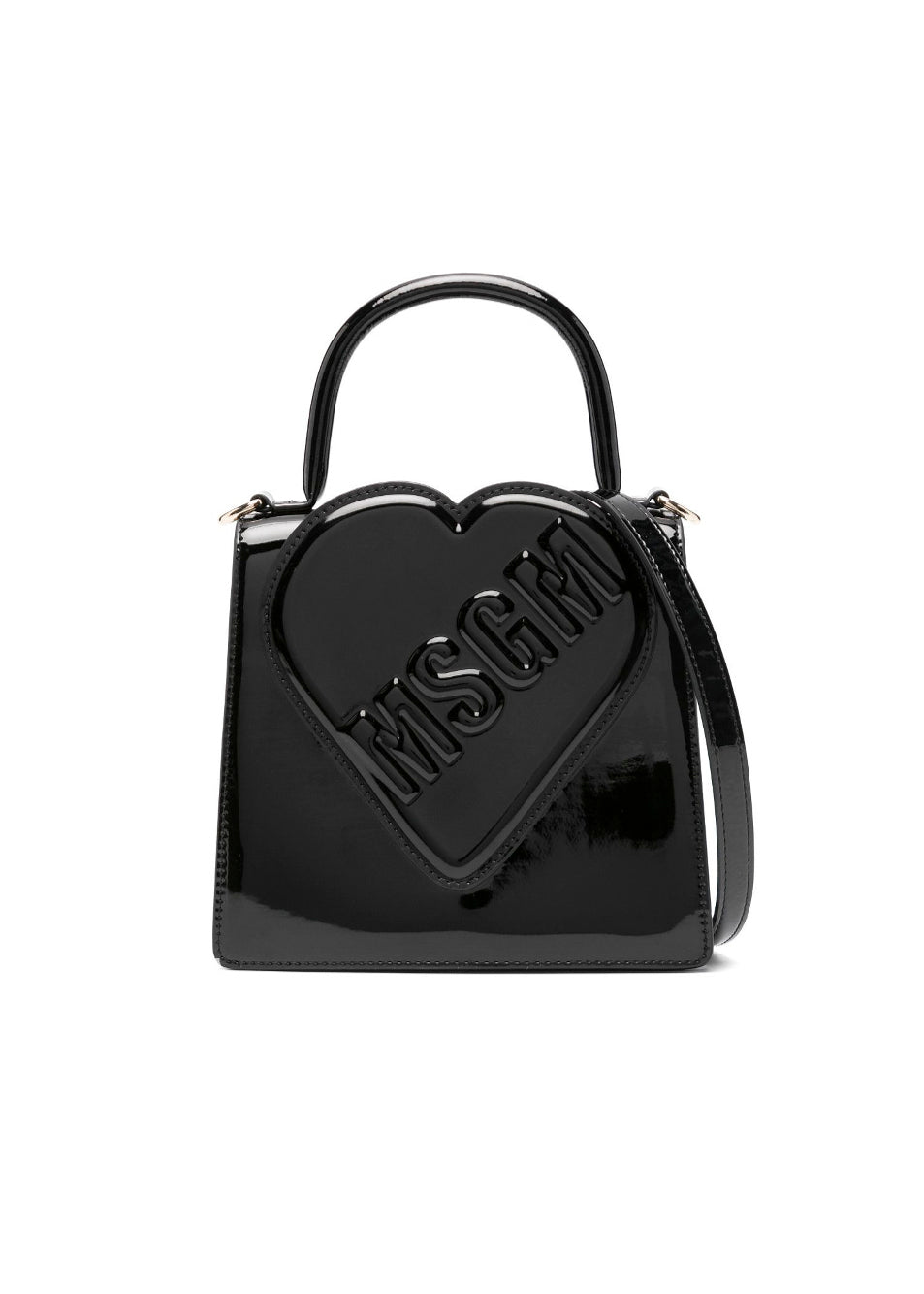 MSGM Kids Borsa Nera con Logo Groffato per Bambine